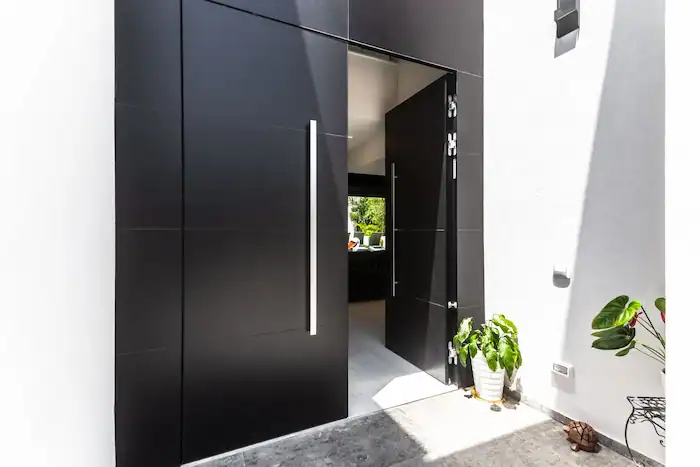 דלת כניסה מודרנית שחורה